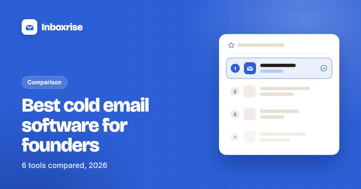 Best cold email software for founders (2026): 6 tools compared